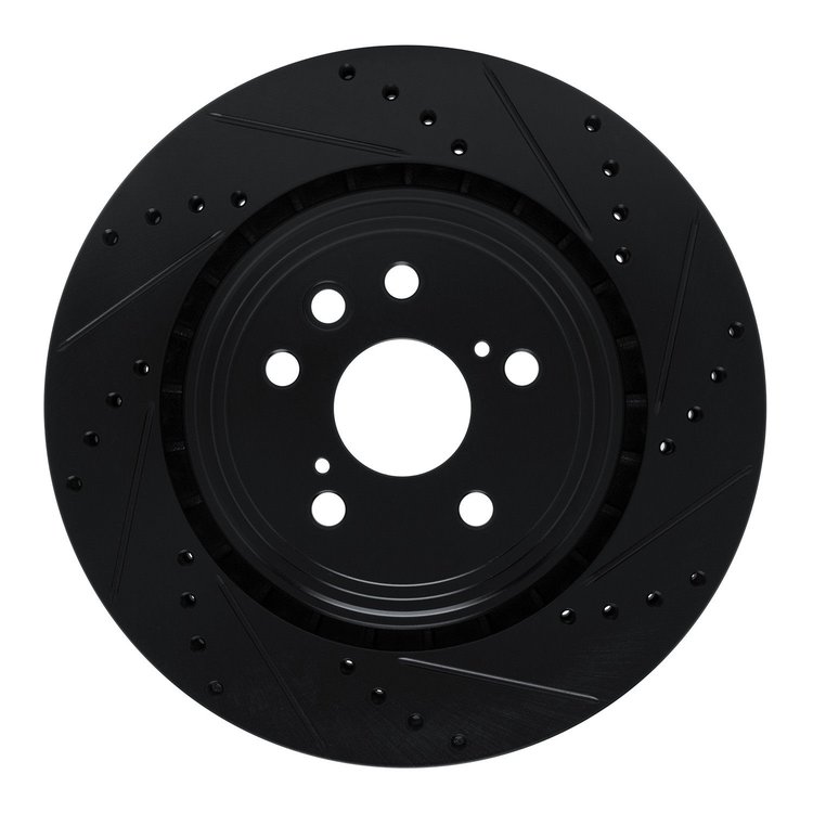 633-75066R Front Right Brake Rotor, Drilled and Slotted, Black 2023-2023 Lexus Rx350H, Rx350, 2023-2023 Lexus Rx350, Rx350H