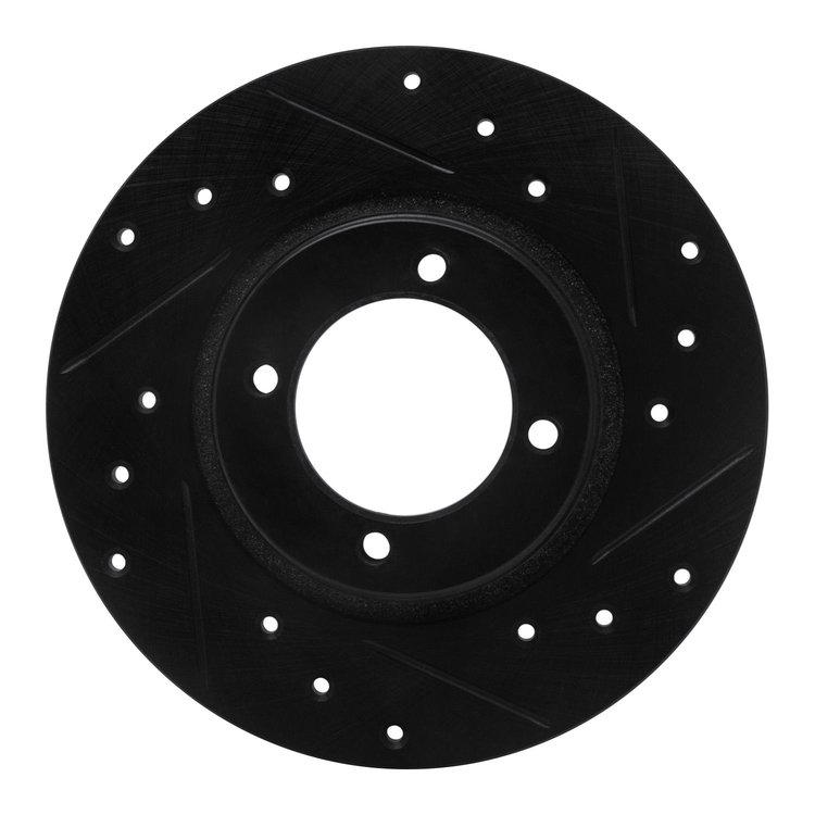633-76001R Drilled/Slotted Brake Rotor [Black], 1975-1979 Lexus/Toyota/Scion, Position: Front Right