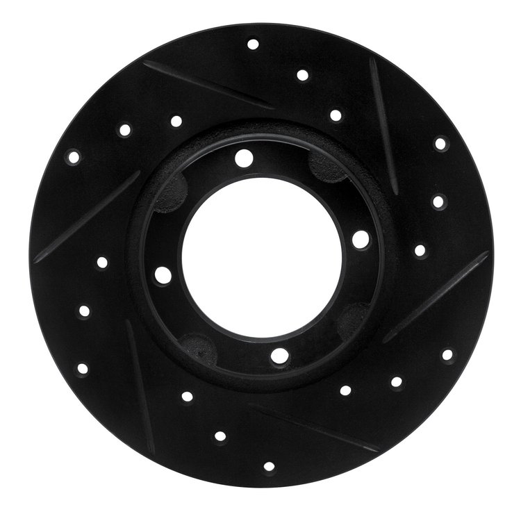 633-76003R Drilled/Slotted Brake Rotor [Black], 1980-1982 Lexus/Toyota/Scion, Position: Front Right