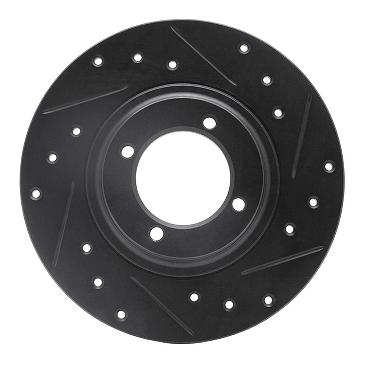633-76004R Drilled/Slotted Brake Rotor [Black], 1981-1984 Lexus/Toyota/Scion, Position: Front Right