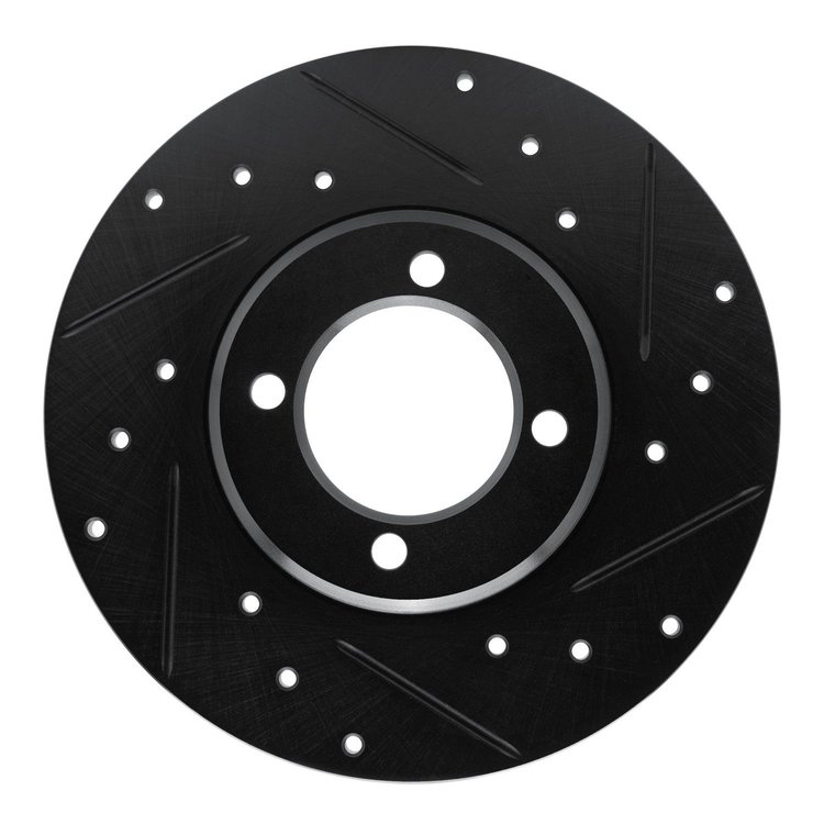 633-76005R Drilled/Slotted Brake Rotor [Black], 1970-1979 Lexus/Toyota/Scion, Position: Front Right