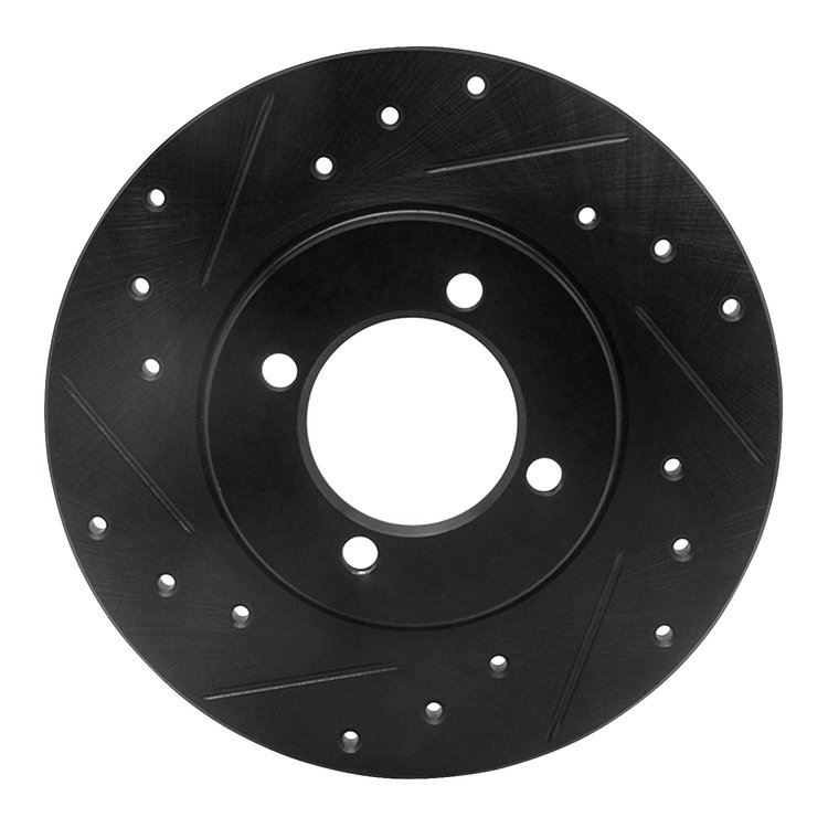 633-76006L Drilled/Slotted Brake Rotor [Black], 1980-1983 Lexus/Toyota/Scion, Position: Front Left