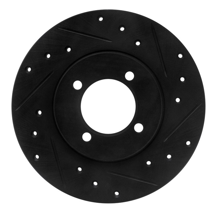 633-76006R Drilled/Slotted Brake Rotor [Black], 1980-1983 Lexus/Toyota/Scion, Position: Front Right