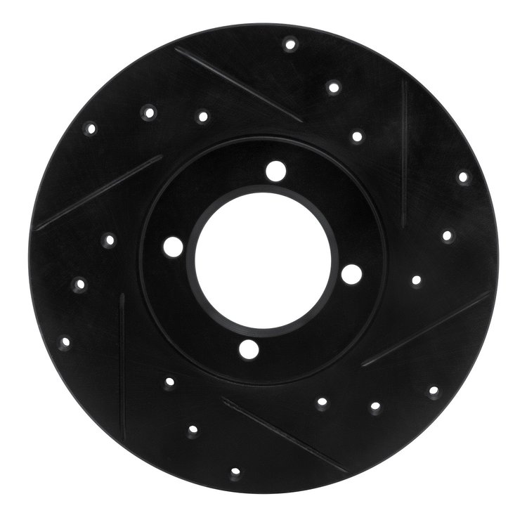 633-76007R Drilled/Slotted Brake Rotor [Black], 1976-1981 Lexus/Toyota/Scion, Position: Front Right