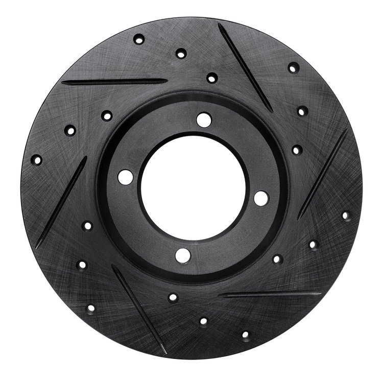 633-76008R Drilled/Slotted Brake Rotor [Black], 1979-1981 Lexus/Toyota/Scion, Position: Front Right