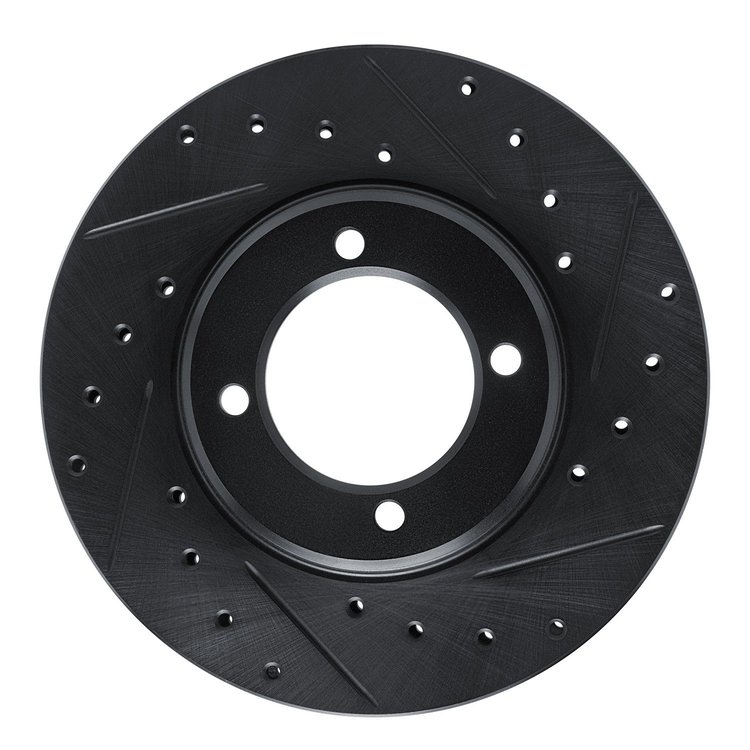 633-76015R Drilled/Slotted Brake Rotor [Black], 1981-1982 Lexus/Toyota/Scion, Position: Front Right