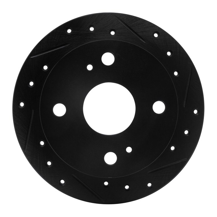 633-76023R Drilled/Slotted Brake Rotor [Black], 1985-1987 Lexus/Toyota/Scion, Position: Rear Right