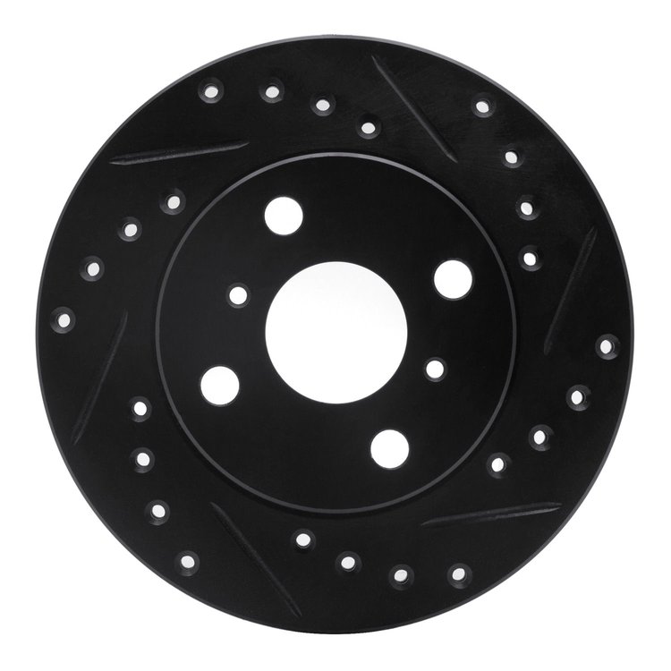633-76049R Drilled/Slotted Brake Rotor [Black], 1991-1999 Lexus/Toyota/Scion, Position: Front Right