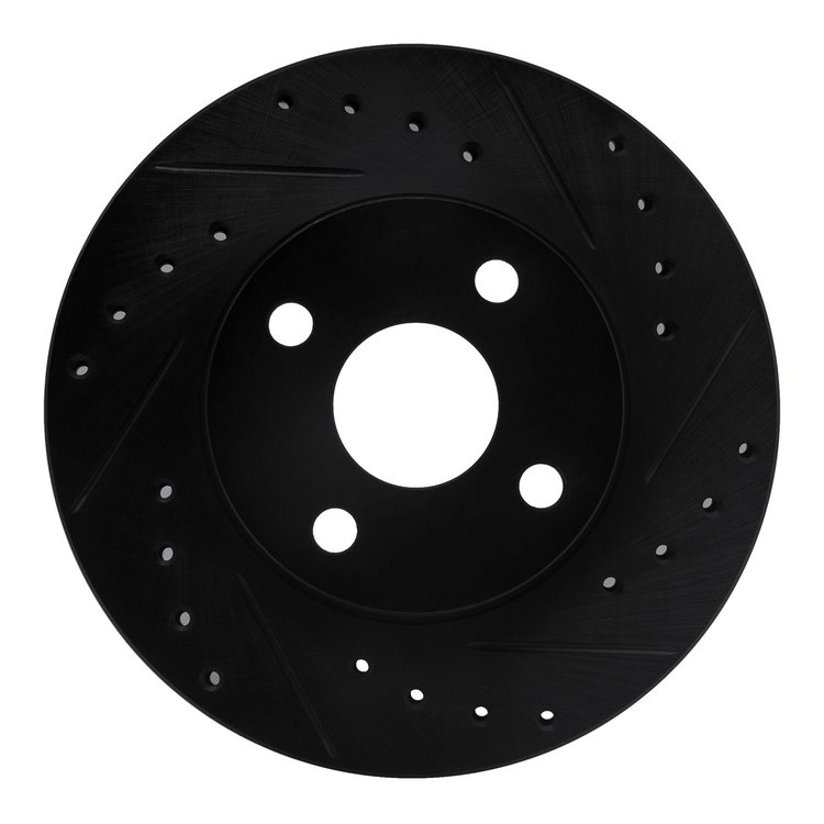 633-76050R Drilled/Slotted Brake Rotor [Black], 1992-1995 Lexus/Toyota/Scion, Position: Front Right