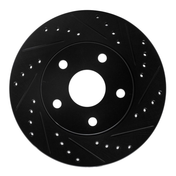 633-76111R Drilled/Slotted Brake Rotor [Black], 1991-1996 Lexus/Toyota/Scion, Position: Front Right