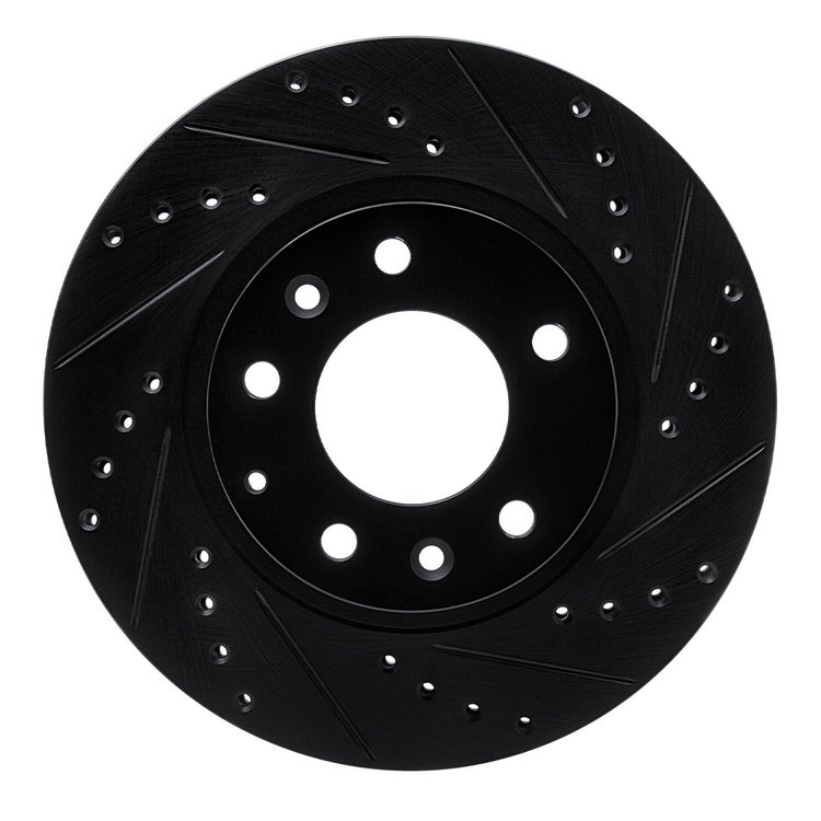 633-80031R Drilled/Slotted Brake Rotor [Black], 1993-1995 Ford/Lincoln/Mercury/Mazda, Position: Front Right