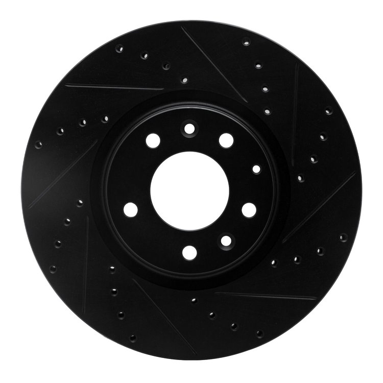 633-80045R Drilled/Slotted Brake Rotor [Black], 2006-2007 Ford/Lincoln/Mercury/Mazda, Position: Front Right