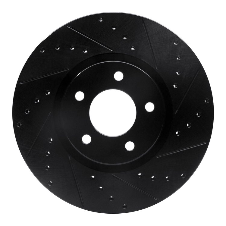 633-80048R Drilled/Slotted Brake Rotor [Black], 2007-2013 Ford/Lincoln/Mercury/Mazda, Position: Front Right