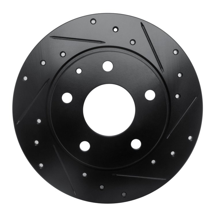 633-80049R Drilled/Slotted Brake Rotor [Black], 2014-2016 Ford/Lincoln/Mercury/Mazda, Position: Rear Right
