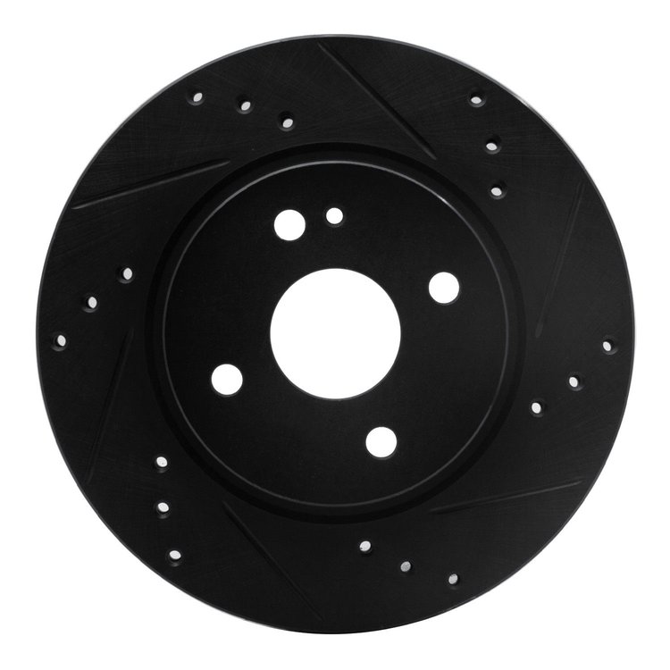 633-80050R Drilled/Slotted Brake Rotor [Black], 2011-2015 Ford/Lincoln/Mercury/Mazda, Position: Front Right