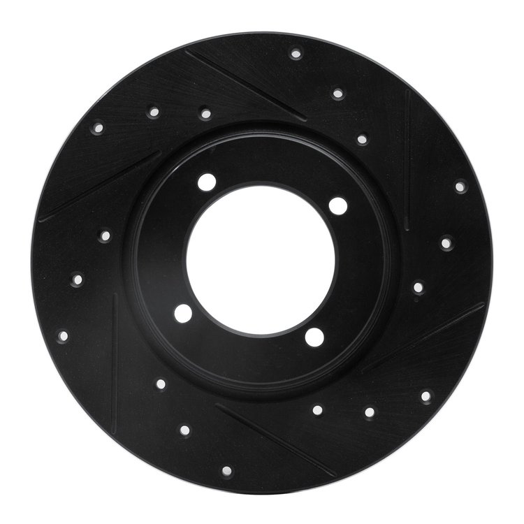 633-80054R Drilled/Slotted Brake Rotor [Black], 1974-1984 Ford/Lincoln/Mercury/Mazda, Position: Front Right