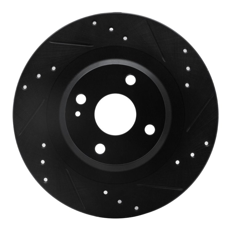 633-80072R Drilled/Slotted Brake Rotor [Black], Fits Select Multiple Makes/Models, Position: Rear Right