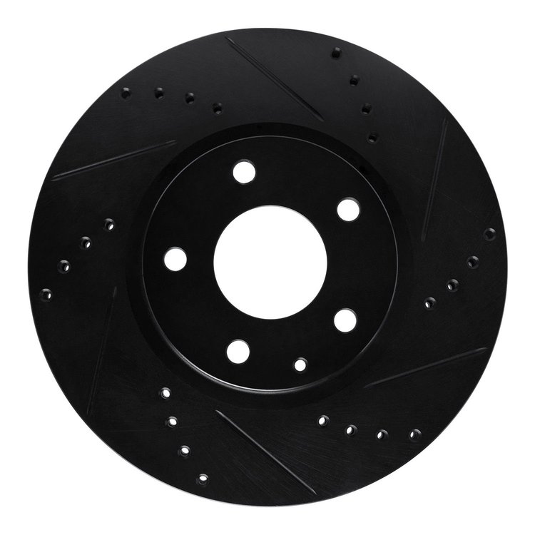 633-80080R Drilled/Slotted Brake Rotor [Black], 2016-2019 Ford/Lincoln/Mercury/Mazda, Position: Front Right