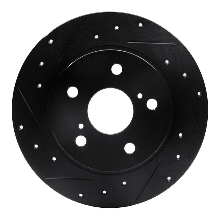 633-91000L Drilled/Slotted Brake Rotor [Black], 2011-2016 Lexus/Toyota/Scion, Position: Rear Left