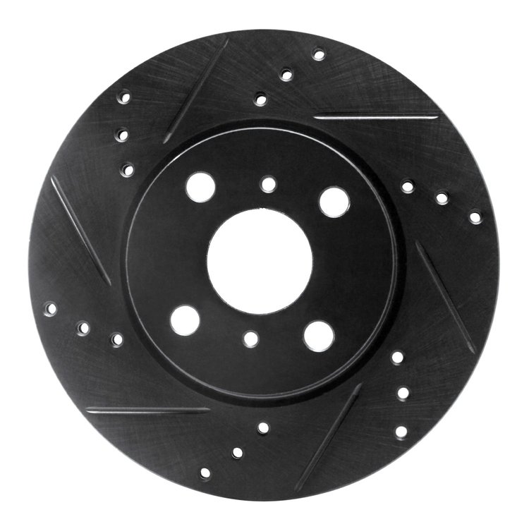 633-91001L Drilled/Slotted Brake Rotor [Black], 2012-2015 Lexus/Toyota/Scion, Position: Front Left