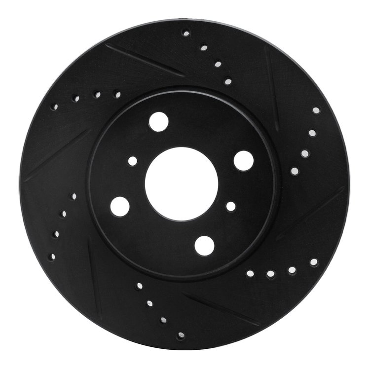 633-91002R Drilled/Slotted Brake Rotor [Black], 2004-2006 Lexus/Toyota/Scion, Position: Front Right