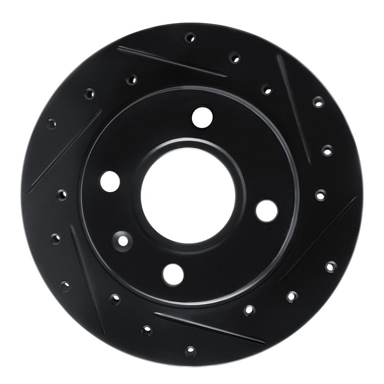633-92005R Drilled/Slotted Brake Rotor [Black], 1996-2015 Ford/Lincoln/Mercury/Mazda, Position: Front Right