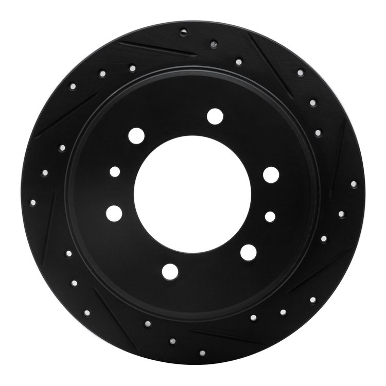 633-92052R Drilled/Slotted Brake Rotor [Black], 2002-2018 Infiniti/Nissan, Position: Front Right