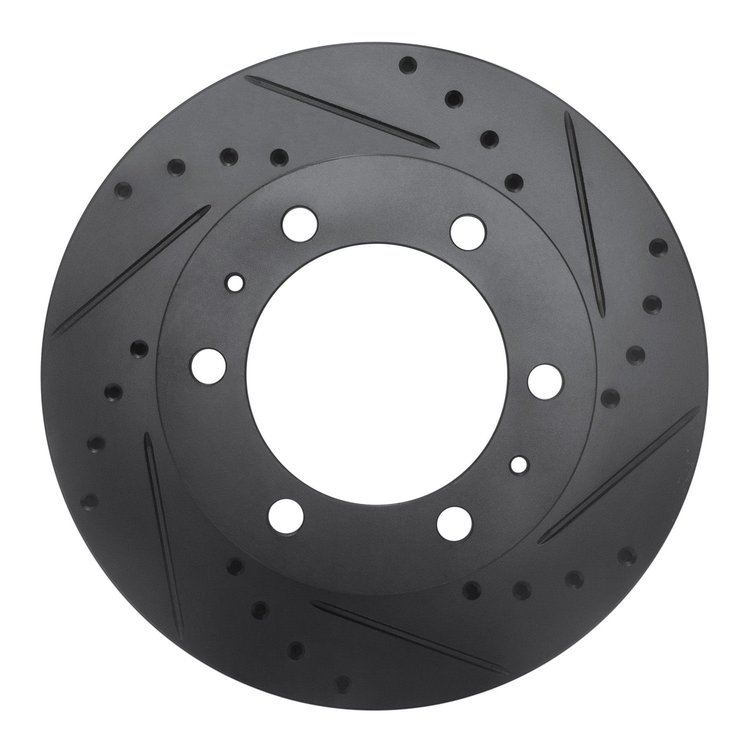 633-92069R Drilled/Slotted Brake Rotor [Black], 2009-2015 Lexus/Toyota/Scion, Position: Front Right