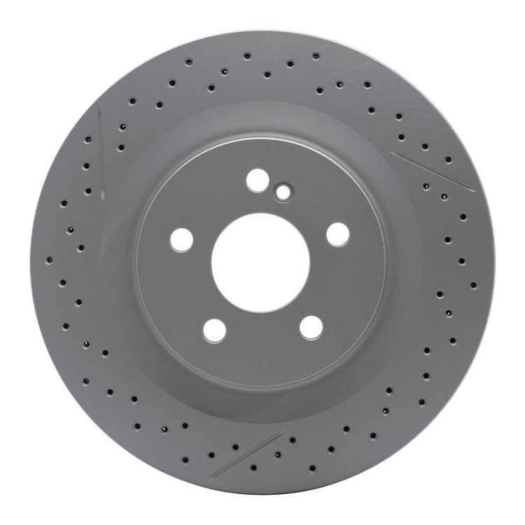 634-63092 GEOSPEC Drilled/Slotted Rotor [Coated], 2008-2015 Mercedes-Benz, Position: Rear