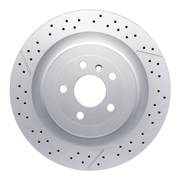 634-63141 GEOSPEC Drilled/Slotted Rotor [Coated], 2012-2019 Mercedes-Benz, Position: Rear