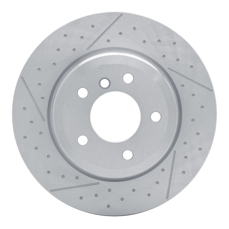 640-31090 Dimpled & Slotted Brake Rotor, 2013-2013 BMW, Position: Rear