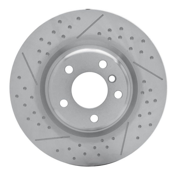 640-31113 Dimpled & Slotted Brake Rotor, 2012-2020 BMW, Position: Rear