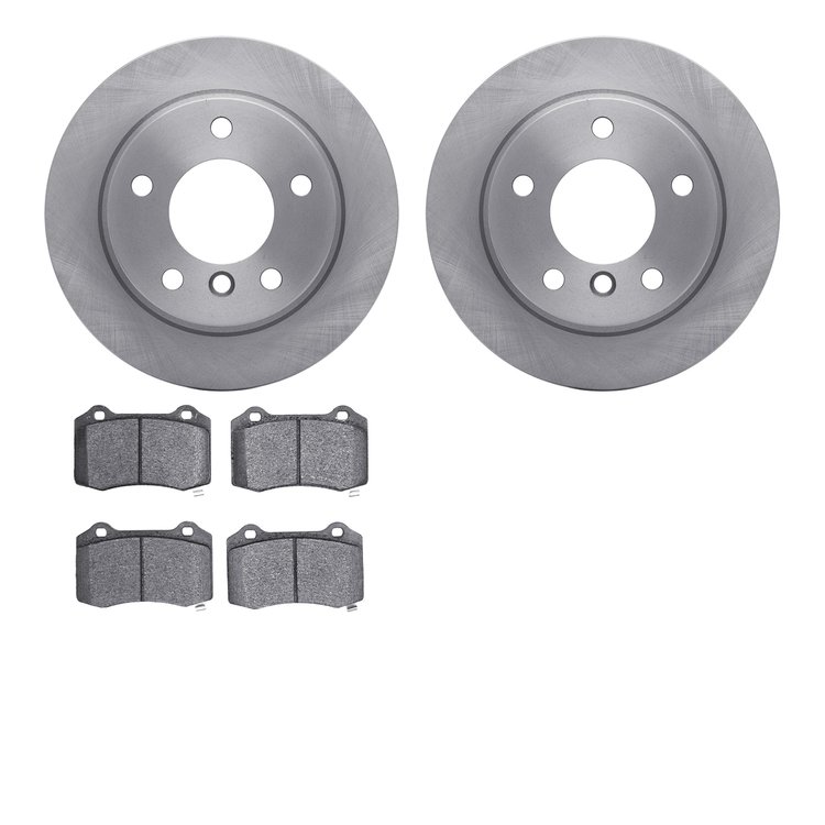 6402-39003 Brake Rotors with Ultimate-Duty Brake Pads, Fits Select Mopar, Position: Rear