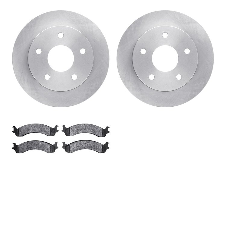 6402-40020 Brake Rotors with Ultimate-Duty Brake Pads, 2000-2001 Mopar, Position: Front