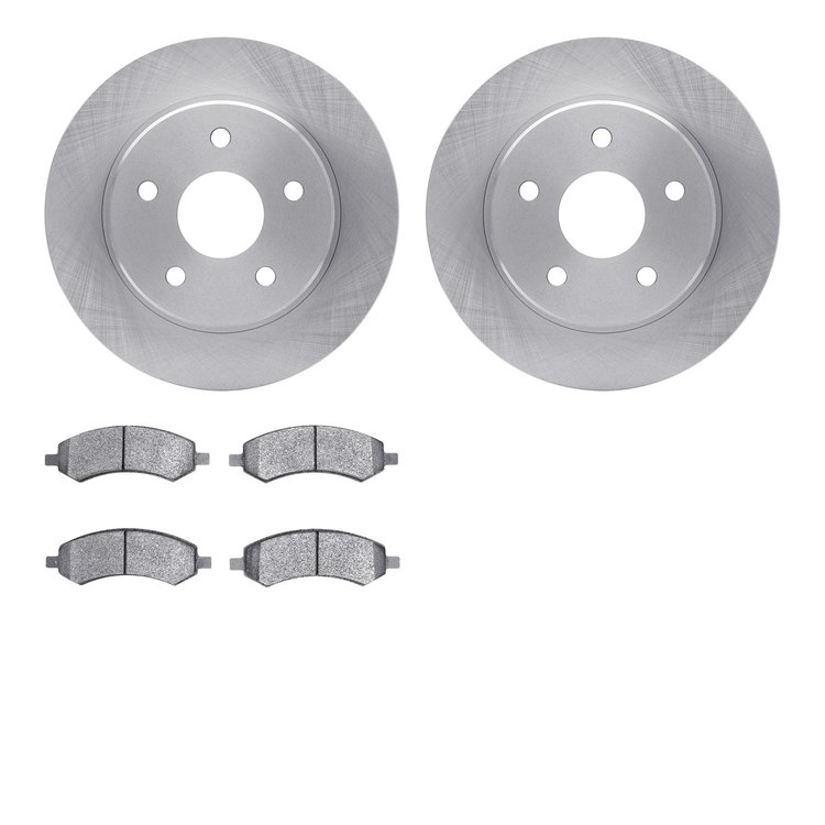 6402-40031 Brake Rotors with Ultimate-Duty Brake Pads, 2006-2018 Mopar, Position: Front