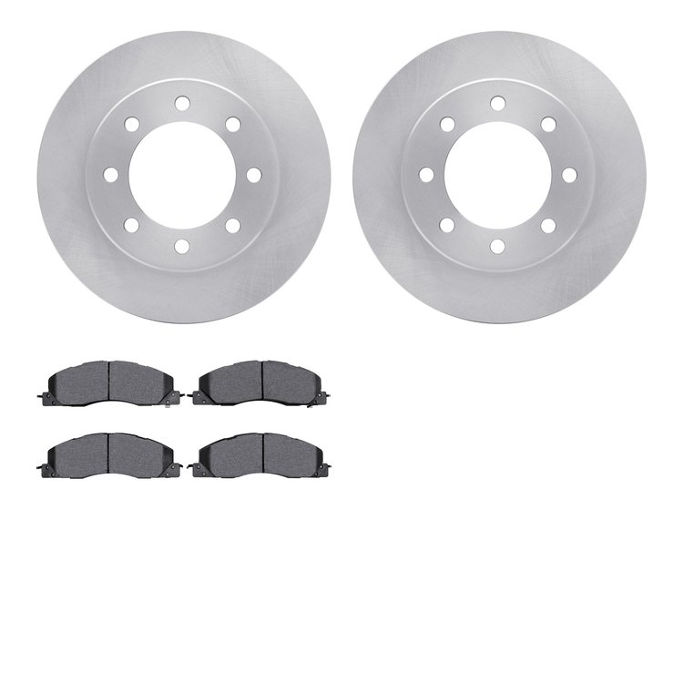 6402-40064 Brake Rotors with Ultimate-Duty Brake Pads, 2009-2018 Mopar, Position: Front