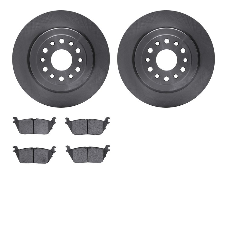 6402-40079 Brake Rotors with Ultimate-Duty Brake Pads, Fits Select Mopar, Position: Rear