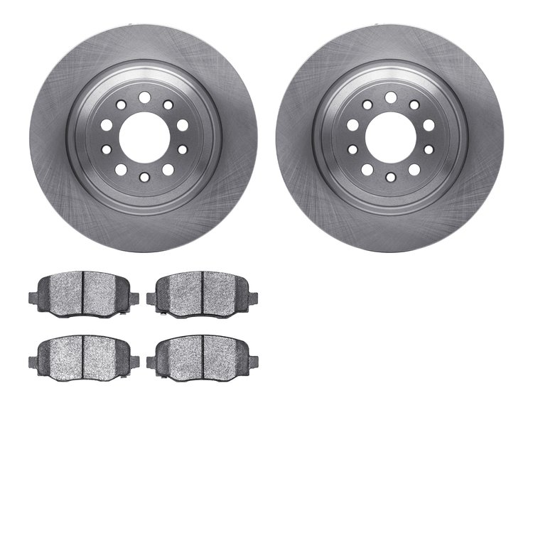 6402-42031 Brake Rotors with Ultimate-Duty Brake Pads, Fits Select Mopar, Position: Rear