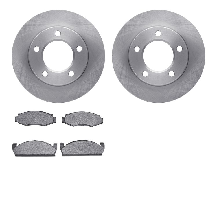 6402-42053 Brake Rotors with Ultimate-Duty Brake Pads, 1978-1979 Mopar, Position: Front