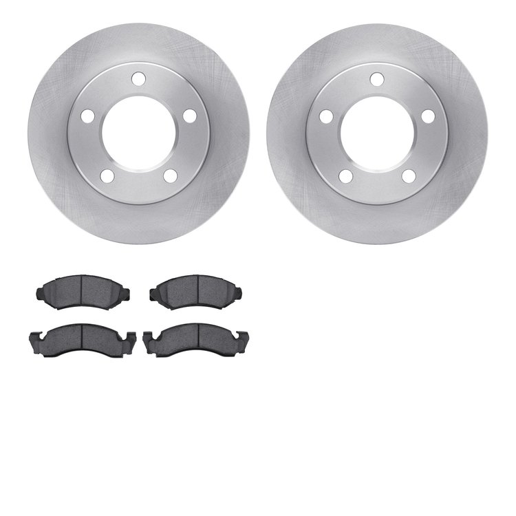 6402-42058 Brake Rotors with Ultimate-Duty Brake Pads, 1976-1978 Mopar, Position: Front