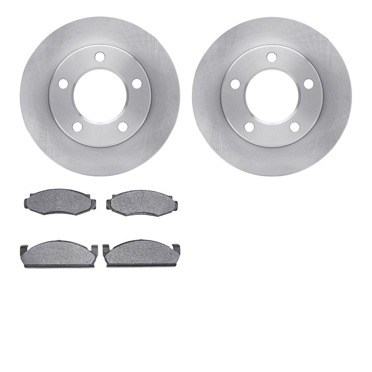 6402-42059 Brake Rotors with Ultimate-Duty Brake Pads, 1978-1981 Mopar, Position: Front