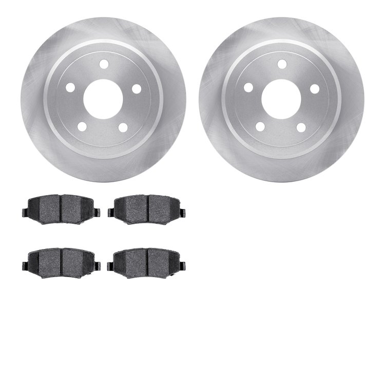 6402-42103 Brake Rotors with Ultimate-Duty Brake Pads, 2007-2018 Mopar, Position: Rear