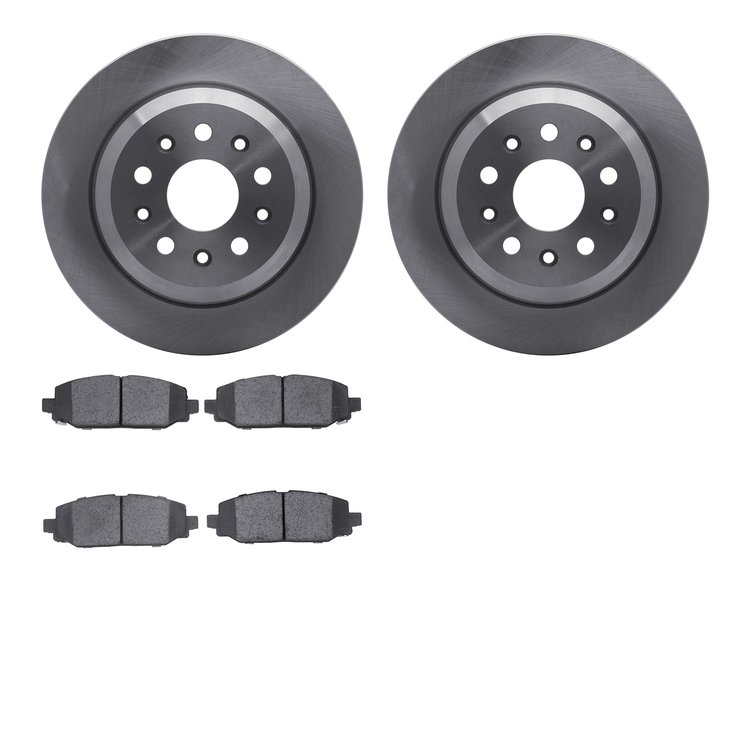 6402-42127 Brake Rotors with Ultimate-Duty Brake Pads, Fits Select Mopar, Position: Rear
