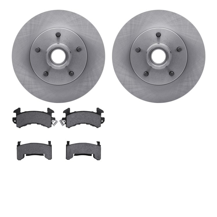 6402-47031 Brake Rotors with Ultimate-Duty Brake Pads, 1982-1995 GM, Position: Front