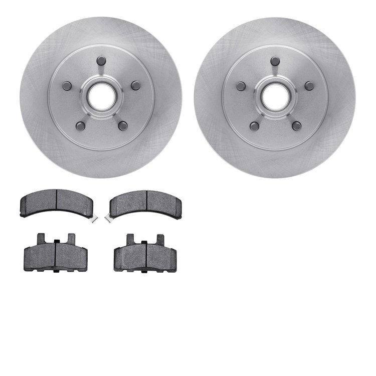6402-48013 Brake Rotors with Ultimate-Duty Brake Pads, 1988-1994 GM, Position: Front