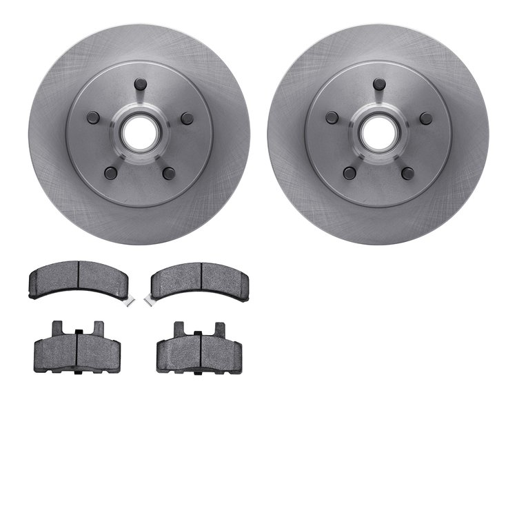 6402-48034 Brake Rotors with Ultimate-Duty Brake Pads, 1992-2002 GM, Position: Front