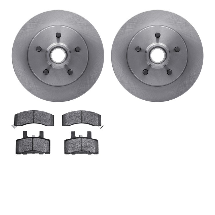 6402-48035 Brake Rotors with Ultimate-Duty Brake Pads, 1998-2000 GM, Position: Front