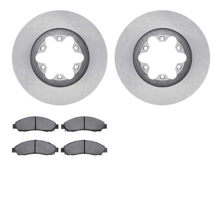 6402-48097 Brake Rotors with Ultimate-Duty Brake Pads, 2004-2008 GM, Position: Front