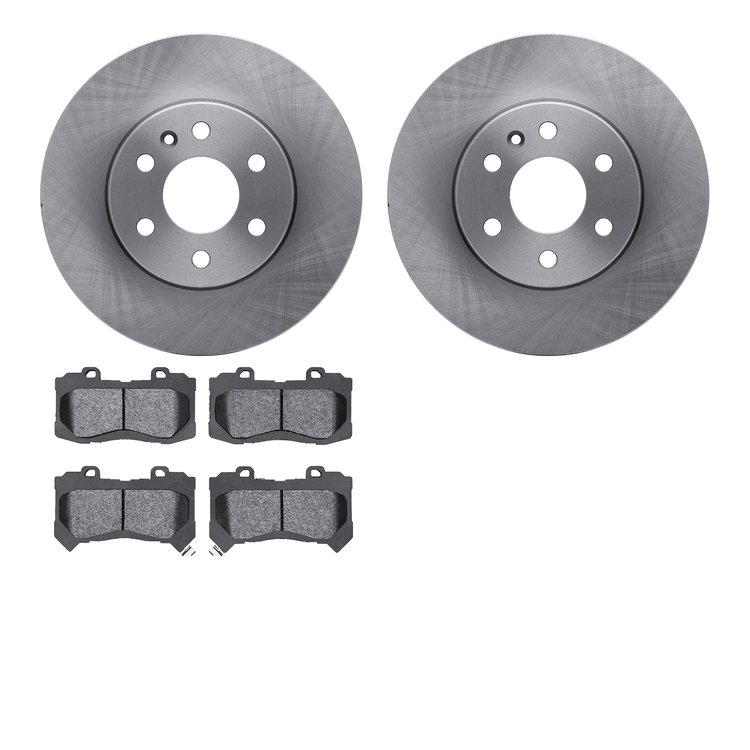 6402-48133 Brake Rotors with Ultimate-Duty Brake Pads, 2015-2020 GM, Position: Front