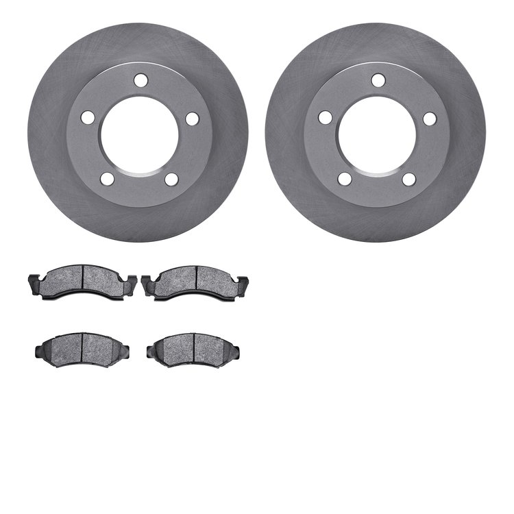 6402-54026 Brake Rotors with Ultimate-Duty Brake Pads, 1986-1993 Ford/Lincoln/Mercury/Mazda, Position: Front